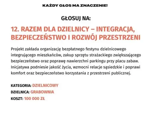 Ostatni dzień głosowania w Budżecie Obywatelskim Rybnika. Projekt z Grabowni walczy o 100 tys. zł