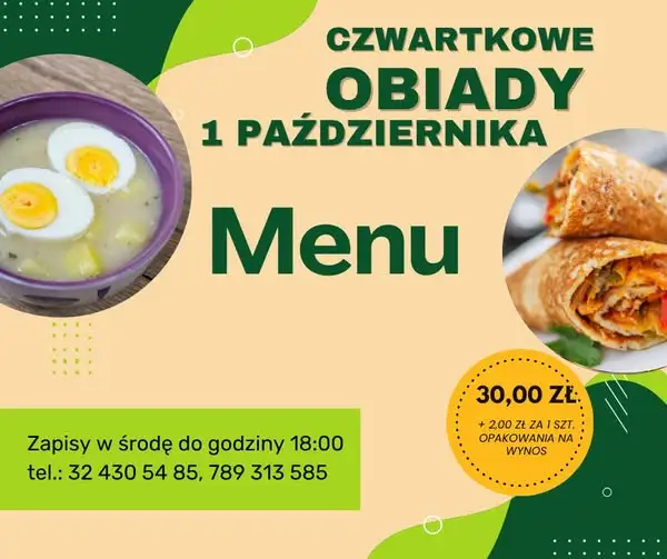 Czwartkowe Obiady w OKiS Gaszowice – 1 października