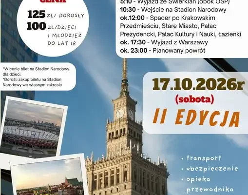 Rodzinna wycieczka do Warszawy ze zwiedzaniem Stadionu Narodowego – nowy termin 17 października