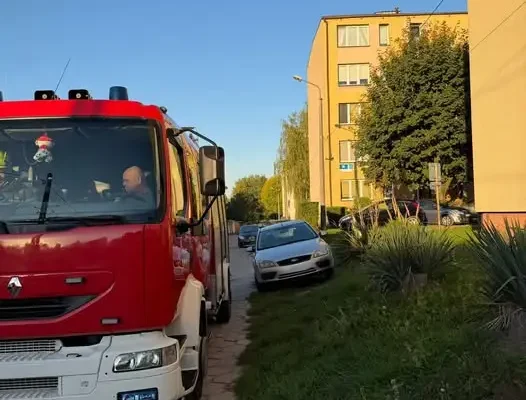 Poranny alarm w Rybniku: OSP Niewiadom w akcji przy ul. Morcinka