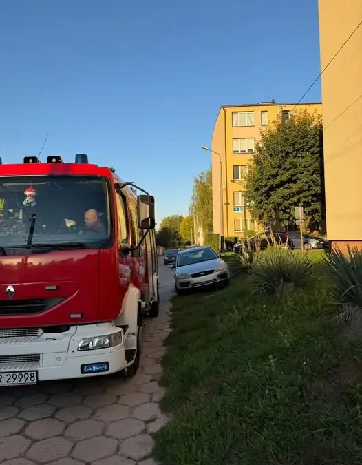 Poranny alarm w Rybniku: OSP Niewiadom w akcji przy ul. Morcinka