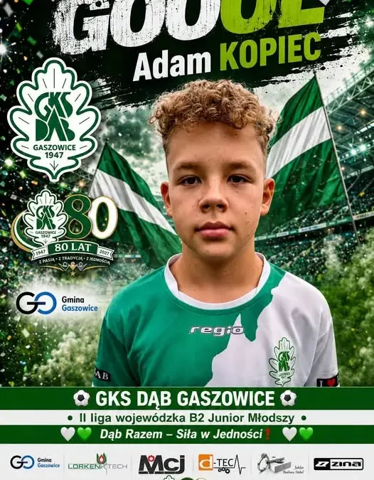 Juniorzy Dębu Gaszowice walczą w Knurówie – gol Kopca w 55. minucie