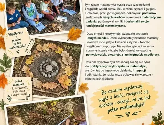 Jesienna wyprawa uczniów z Jejkowic – matematyka wśród drzew
