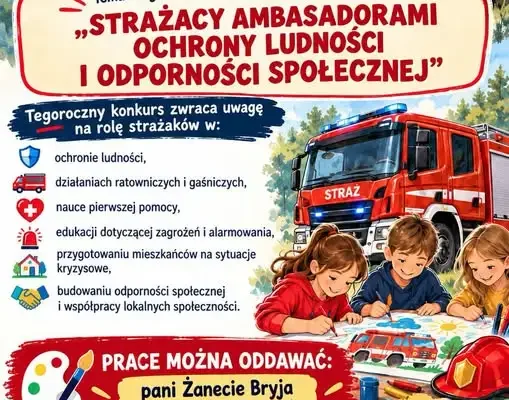 Ogólnopolski Strażacki Konkurs Plastyczny – zaproszenie dla uczniów