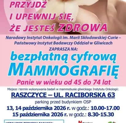 Bezpłatna mammografia w Raszczycach – sprawdź, czy możesz skorzystać
