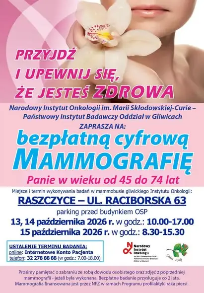 Bezpłatna mammografia w Raszczycach – sprawdź, czy możesz skorzystać