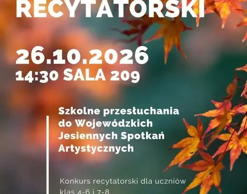 Szkolne przesłuchania do Wojewódzkich Jesiennych Spotkań Artystycznych Ballo – Żory 2026