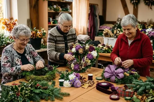 Warsztaty stroików nagrobnych dla seniorów w Świerklańcu