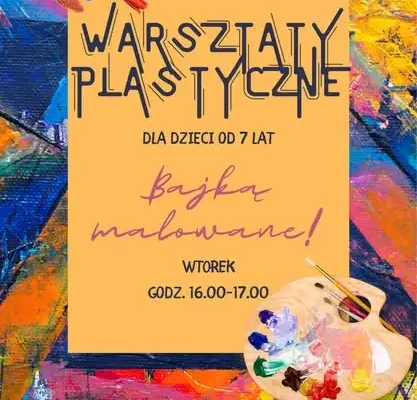 Jesienne pejzaże na warsztatach „Bajka Malowane” w Gminnej Bibliotece Publicznej w Jejkowicach