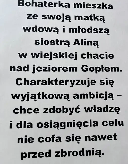 Zagadka literacka w ZSCZL – codziennie nowa postać z lektur szkolnych