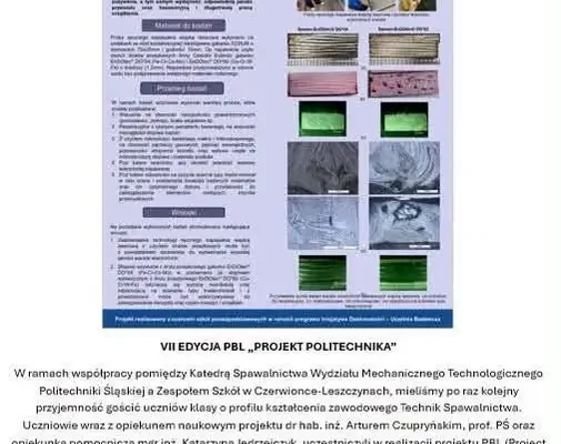 Uczniowie z Czerwionki-Leszczyn realizują projekt badawczy z Politechniką Śląską