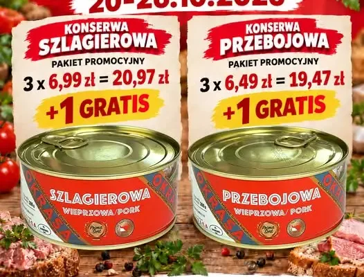 Świeżyzna: kup 3 konserwy, czwartą dostaniesz gratis
