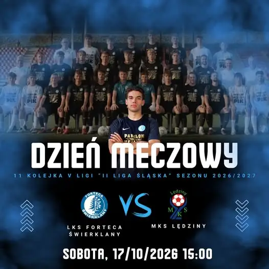 Forteca Świerklany walczy o punkty z MKS Lędziny w 11. kolejce V ligi