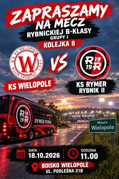 Rymer Rybnik gra na wyjazdach – harmonogram meczów 17–18 października