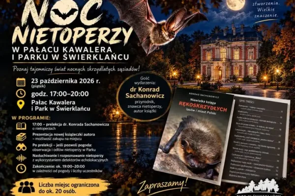 Noc Nietoperzy w Pałacu Kawalera – już 23 października