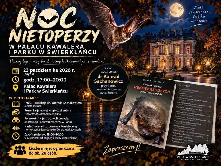 Noc Nietoperzy w Pałacu Kawalera – już 23 października