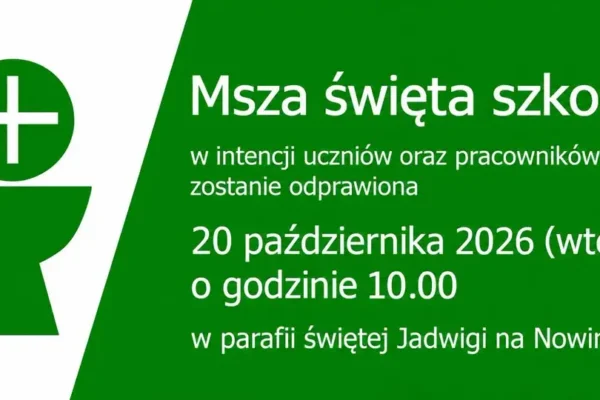 Msza szkolna w intencji uczniów i pracowników Szkoły Życia w Rybniku