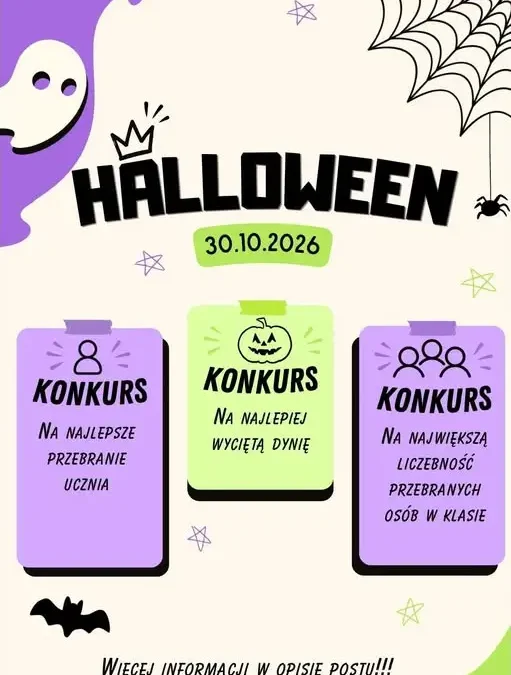 Halloween w ZSCL – konkursy, dynie i dzień bez pytania