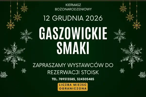 Jarmark Bożonarodzeniowy w Gaszowicach – trwają zapisy dla wystawców