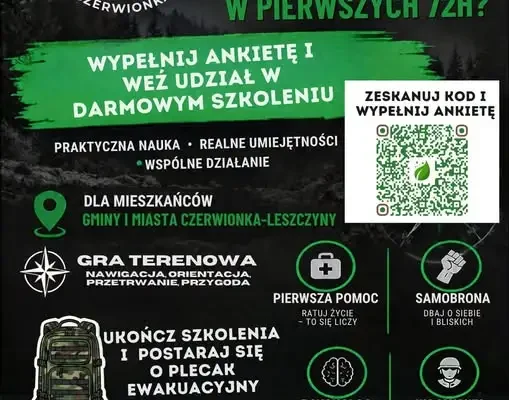 Czerwionka-Leszczyny: szkolenie „Rodzina przygotowana na pierwsze 72h kryzysu”