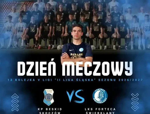 Forteca Świerklany zagra w Skoczowie w 12. kolejce V ligi