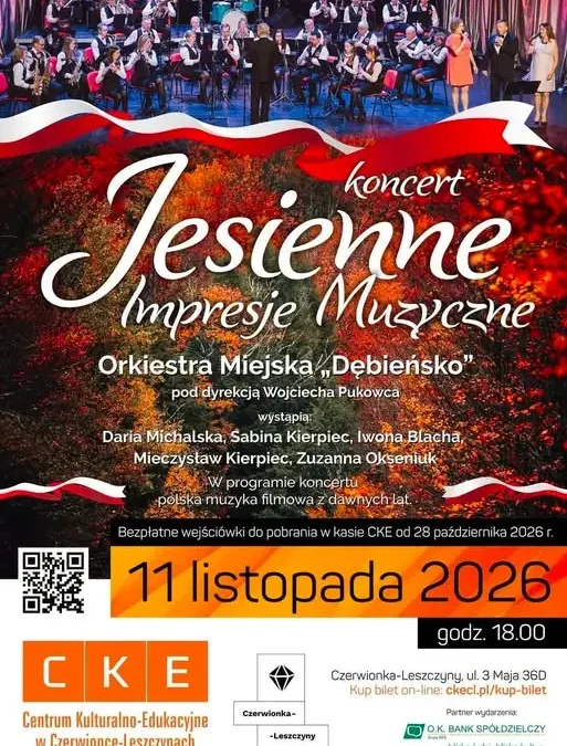 Jesienne Impresje Muzyczne – koncert Orkiestry Miejskiej Debiensko w Czerwionce-Leszczynach