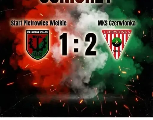 Juniorzy MKS Czerwionka wygrywają na wyjeździe ze Startem Pietrowice Wielkie 2:1