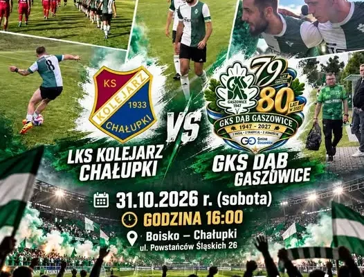 GKS Dąb Gaszowice zagra w Chałupkach. 13. kolejka ligowa już w sobotę