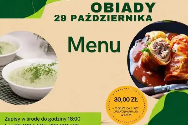 Czwartkowe obiady w Gaszowicach – gołąbki i zupa koperkowa już 29 października