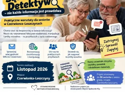 „Sąsiedzki Detektyw” – bezpłatne warsztaty dla seniorów z Czerwionki-Leszczyn
