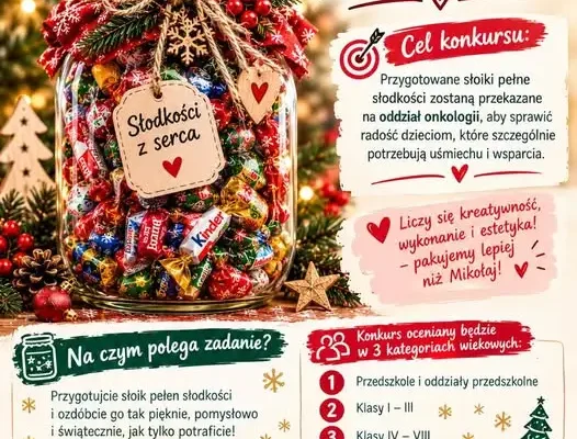 Słoik pełen dobra – konkurs i zbiórka dla dzieci z oddziału onkologii