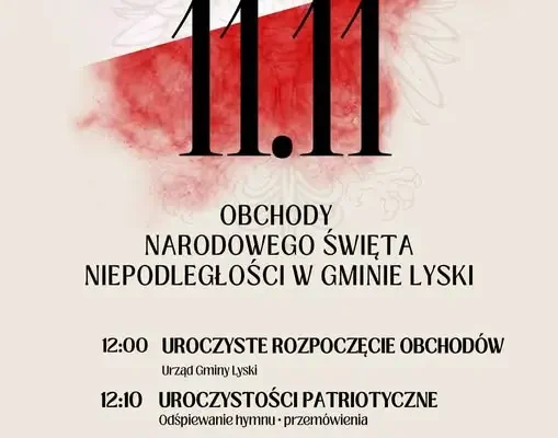 Gmina Lyski zaprasza na obchody Święta Niepodległości