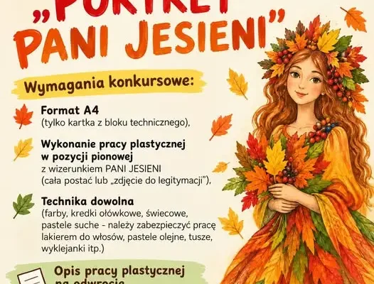Konkurs plastyczny „Pani Jesień” – zaproszenie dla uczniów klas 1–3