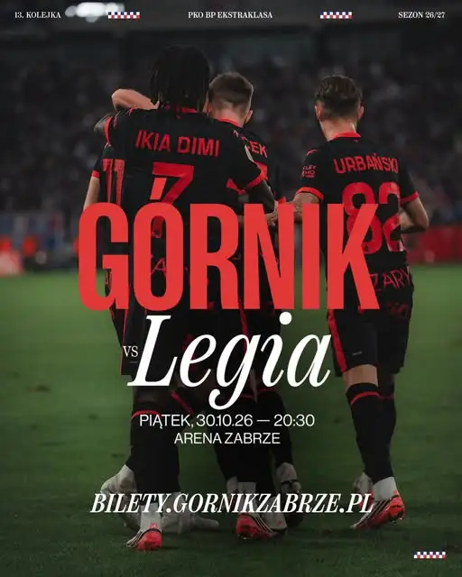 Piłkarski klasyk w Zabrzu: Górnik zmierzy się z Legią w piątek