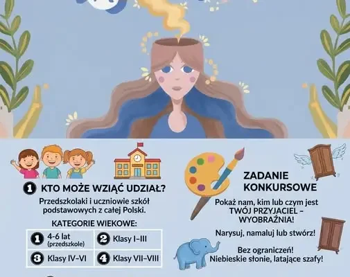 Konkurs plastyczny „Mój przyjaciel Wyobraźnia” – weź udział!